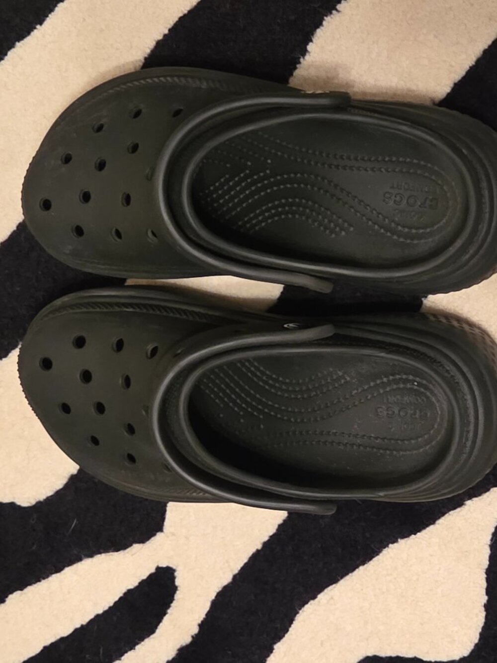Platform Crocs Clogs Black Size W 9 M 7